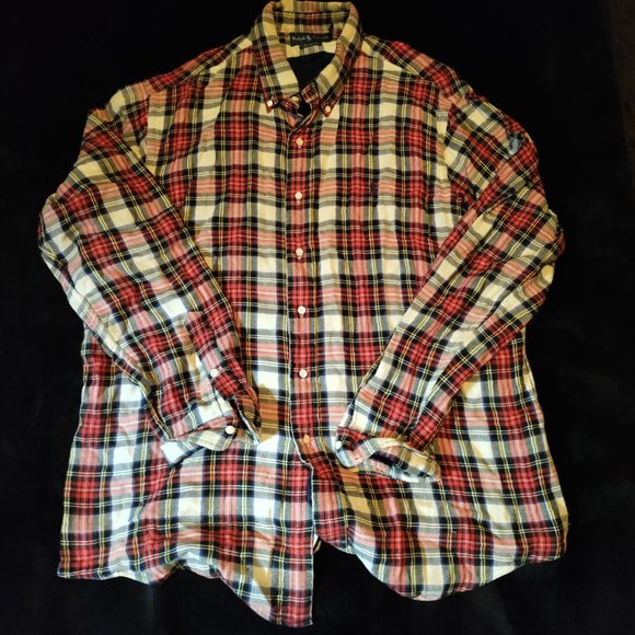 RALPH LAUREN CUSTOM FIT PLAID POLO SHIRT. [E.U.C] - Picture 8 of 8